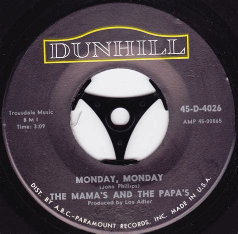 The Mamas And The Papas Monday Monday Got A Feelin 1966 Vinyl Discogs