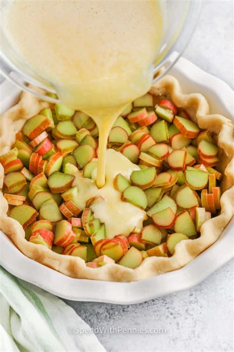 Rhubarb Custard Pie Spend With Pennies