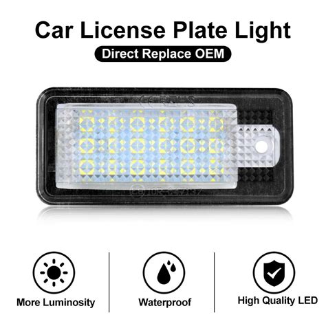 Cheap Pcs Xenon White Led Car Number License Plate Lights Canbus For