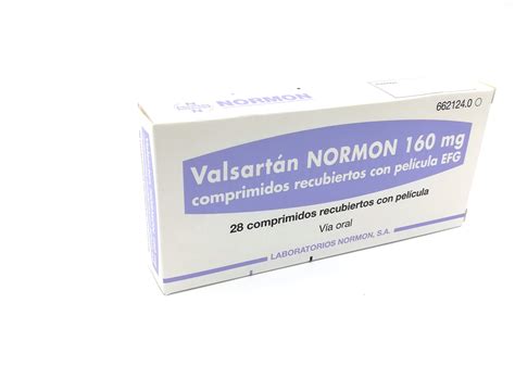 Valsartan Normon Efg 160 Mg 28 Comprimidos Recubiertos Farmacéuticos