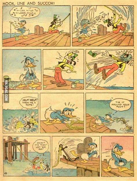 Donald Duck Drowning Goofy Why 9GAG