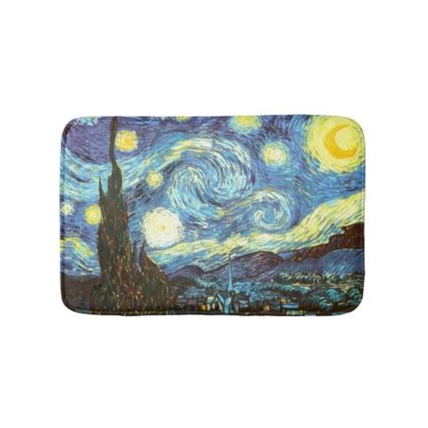 Vincent Van Gogh Starry Night Bath Mat Starry Night Van Gogh Starry