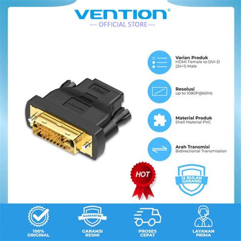 Jual Vention Ecd Adapter Converter Dvi 24 1 Male To Hdmi Female Ecd