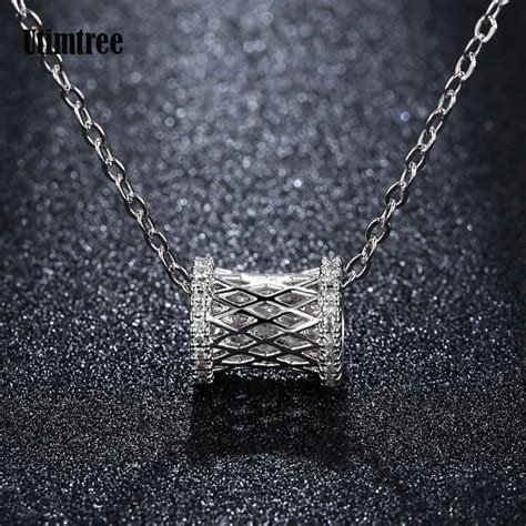 Utimtree Exquisite Punk Hollow Out Cylinder Necklace For Women