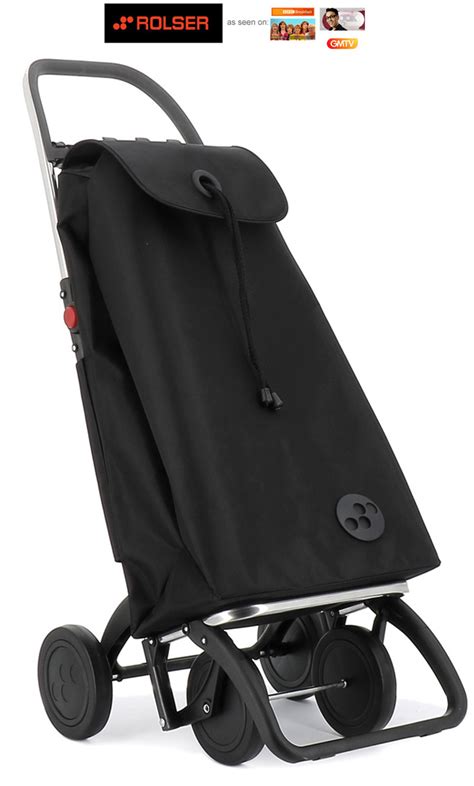 Rolser Pack Original 4 Wheel Shopping Trolley Black 4 Wheel