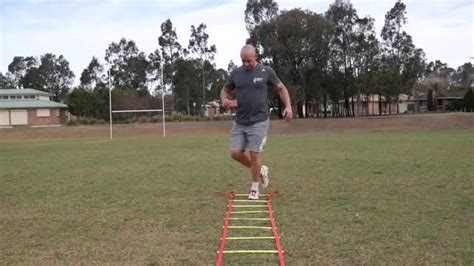 Zig Zag Shuffle On Agility Ladder