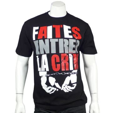 KozaNostra Tee Shirt Lacrim Faites Entrer Noir Typo Rouge Gris