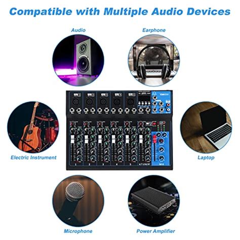 Channel Bluetooth Live Studio Stereo Audio Mixer Sound Mixing D