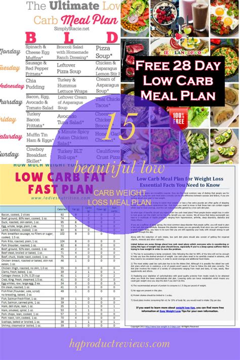 15 Beautiful Low Carb Weight Loss Meal Plan - Best Product Reviews