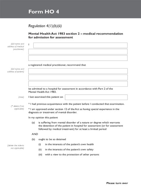 Fillable Online Mental Health Act Form Medical Certificate