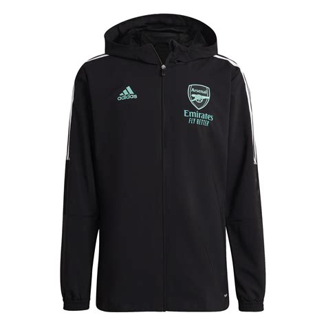 Veste Surv Tement Capuche Arsenal Noir Vert Sur Foot Fr