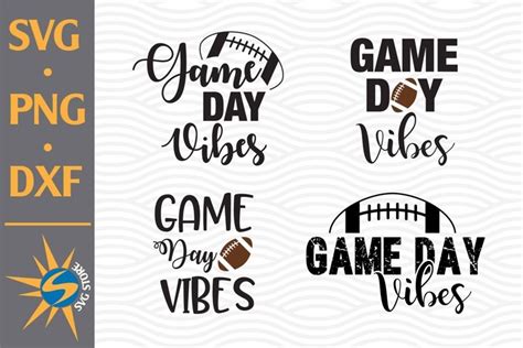 Game Day Football Vibes Svg Png Dxf Digital