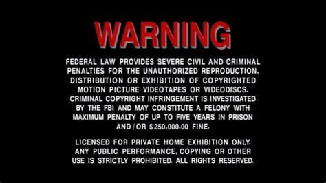 File New Line Home Entertainment Warning Screen 2007 Widescreen Jpeg Audiovisual Identity