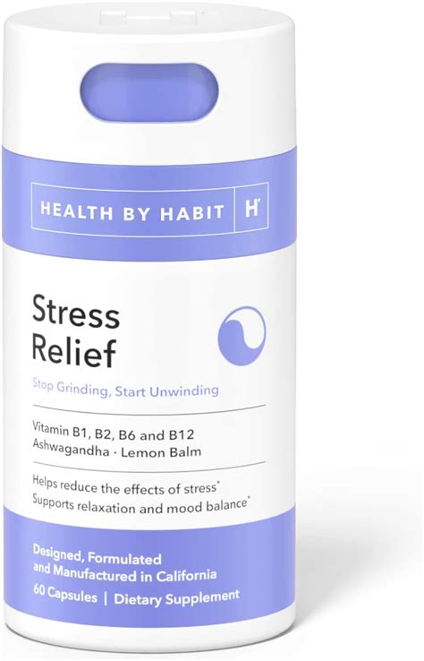 Health By Habit Stress Relief Supplement 60 Capsules