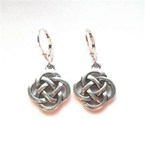 Silver Celtic Knot Earrings Celtic Earrings Irish Earrings