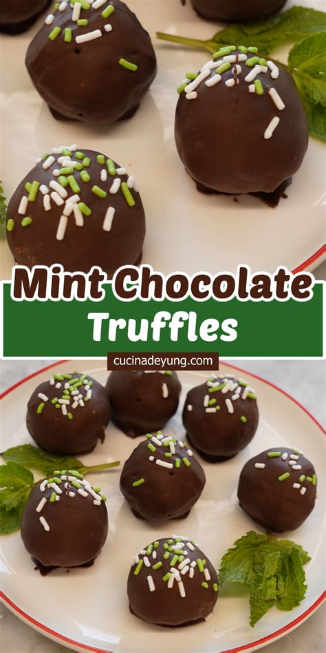 Mint Chocolate Chip Truffles Cucinadeyung