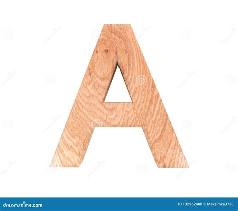 3D Alfabeto Di Legno Decorativo Lettera Maiuscola A Illustrazione Di