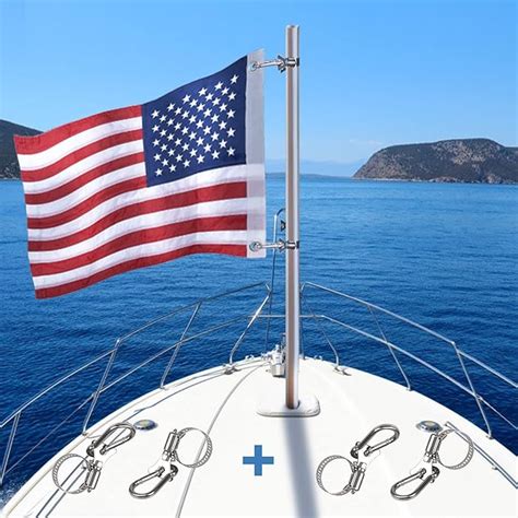 Buy American Boat Flag Marine Flag With 4 Boat Flag Pole Kits Double