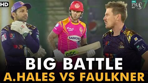 Alex Hales Vs Faulkner Islamabad United Vs Quetta Gladiators Match