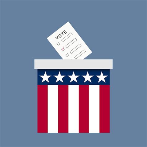 Premium Vector | Flat Vector American Flag Election Ballot Box