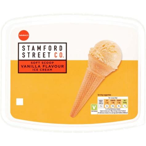 Stamford Street Co Soft Scoop Vanilla Flavour Ice Cream Litre