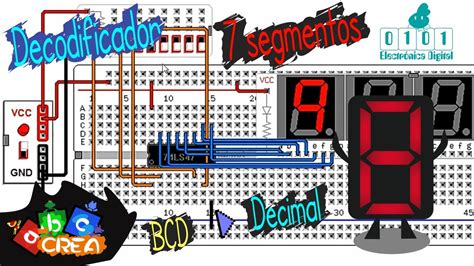 Decodificador BCD a 7 segmentos Simulación YouTube