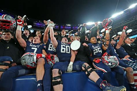 Watch Navy Football Players Midshipmen Sing Alma Mater After Upsetting