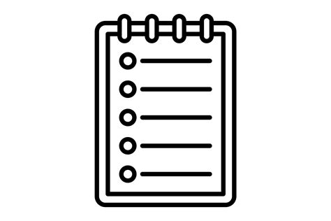List Outline Icon Graphic By Dragon Icons · Creative Fabrica