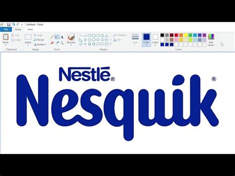 How To Draw The Nesquik Logo Using MS Paint How To Draw On Your