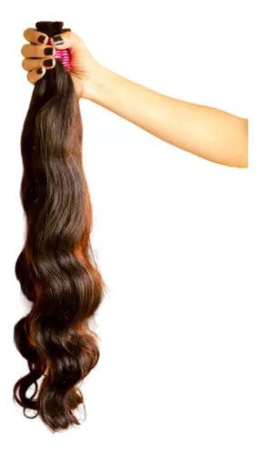 Cabelo Humano Natural Ondulado Indiano Liga Rosa 65cm 100gms