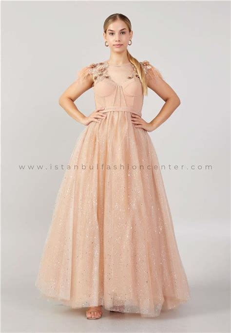 Matini Sleeveless Maxi Tulle A Line Plus Size Beige Prom Dress