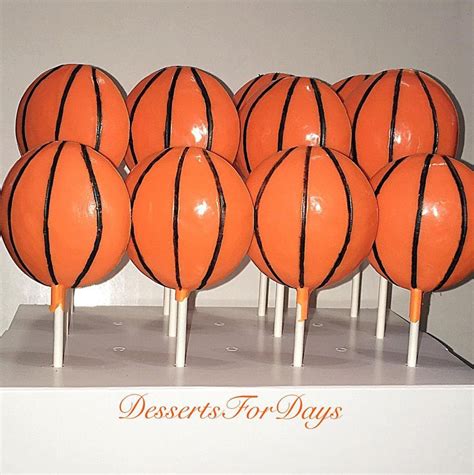 1dz Basketball Chocolate Lollipops Sports Themed Party