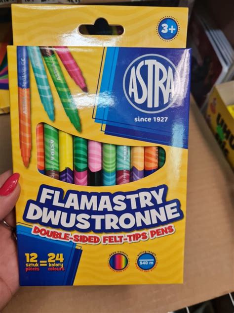 Flamastry Dwustronne Astra Sztuk Kolory Funkcjonalna