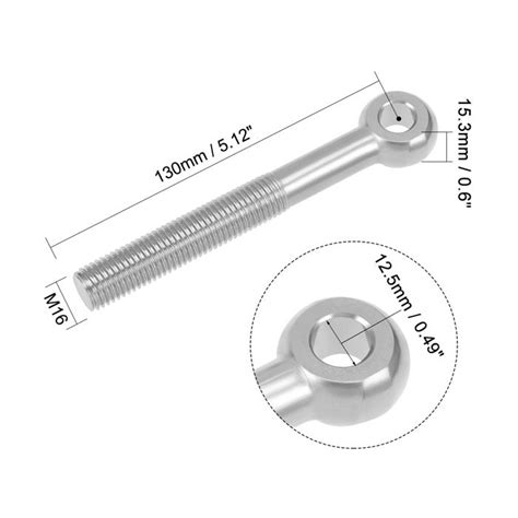 Sourcing Map Boulon Il De Levage M X Mm Acier Inoxydable