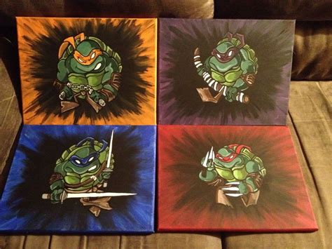 Canvas Paintings Of Teenage Mutant Ninja Turtles Turtle Painting