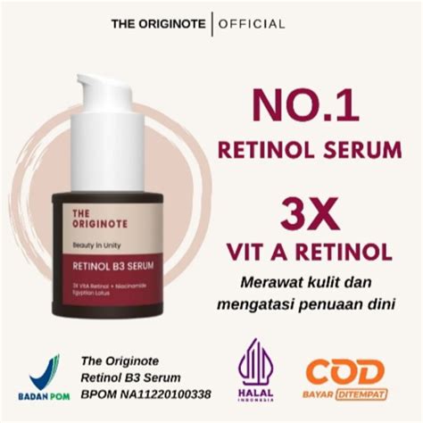 Jual The Originote Retinol B3 Serum Serum Wajah Retinol Anti Aging