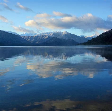 Lake Kaniere Shoreline Relections New Zealand Stock Image Image Of