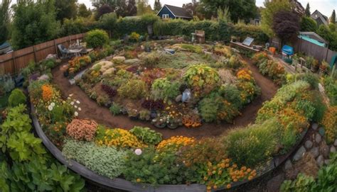 Flores Vibrantes Florescem No Jardim Formal Uma Beleza Natural Gerada