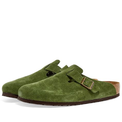 Birkenstock Boston SFB Green Suede | END. (US)