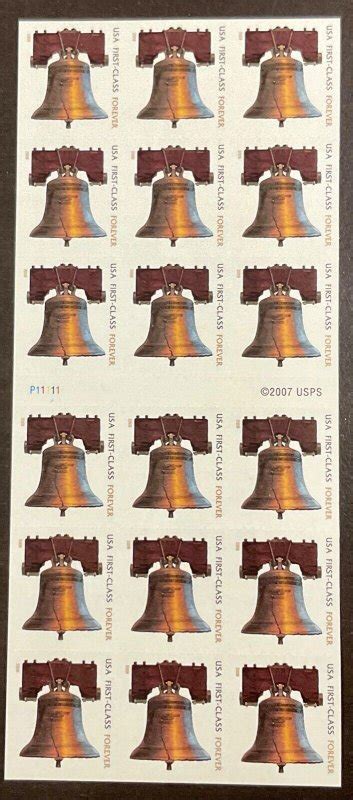 4437e Liberty Bell First Class Forever ATM Pane Of 18 MNH 66 C FV 11