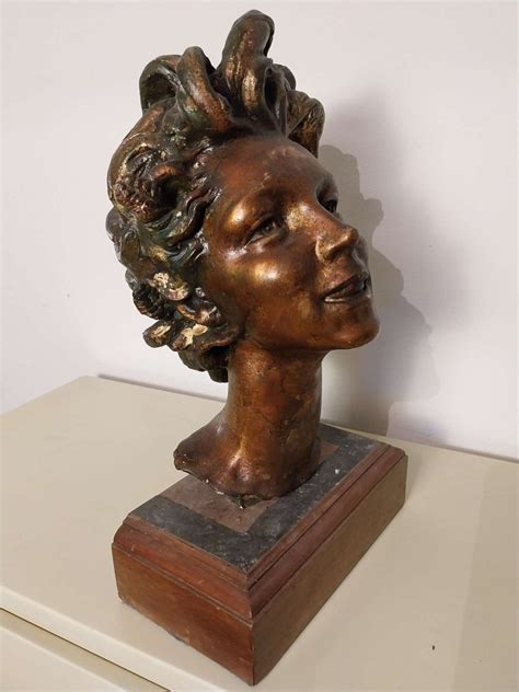 Fernando Troso, Head of Woman, 1920s, Gesso for sale at Pamono