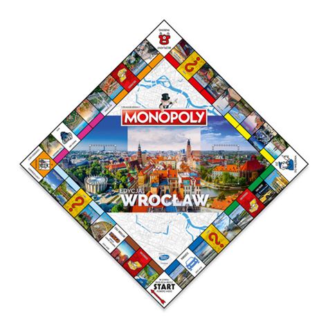 Monopoly Wrocław Gra planszowa Edukacja Planszówki karty gry