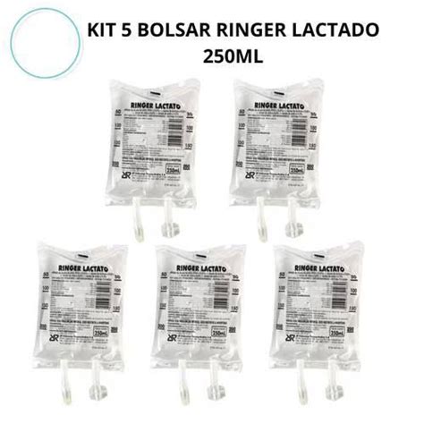 Kit Un Soro Ringer Lactato De S Dio Bolsa Ml Est Ril