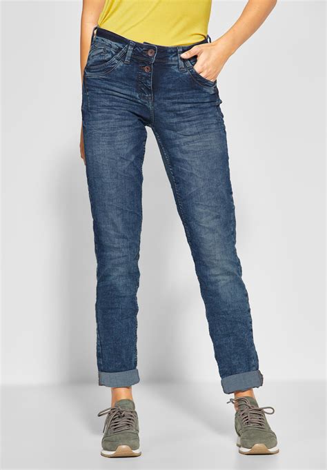 Cecil Crash Denim Scarlett In Mid Blue Wash B Concept Mode