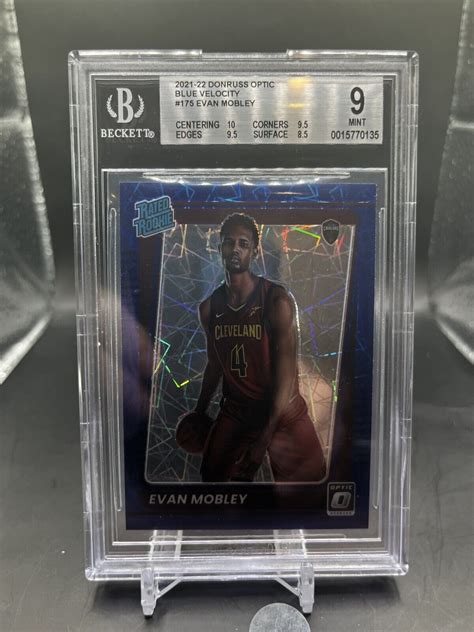 Optic Evan Mobley Blue Velocity Prizm Rated Rookie Bgs Low