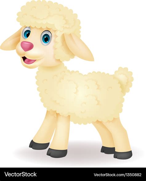 Cute Sheep Cartoon Royalty Free Vector Image VectorStock