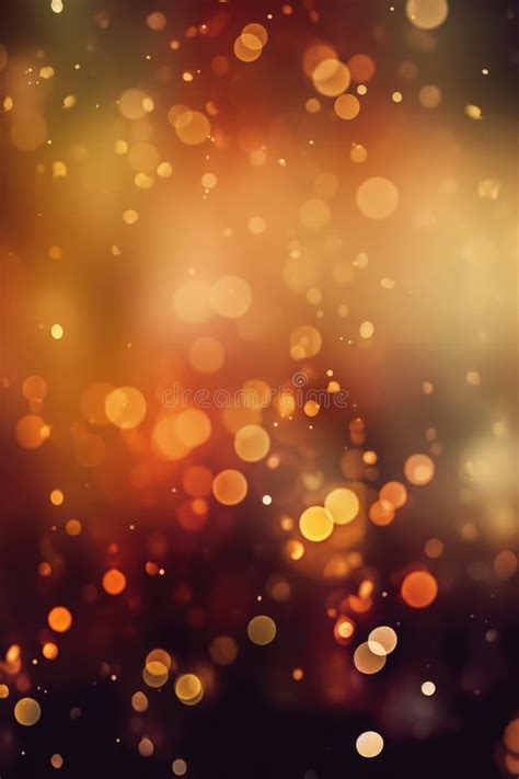 Orange And Yellow Bokeh Light Spots At Night Vertical Created Using