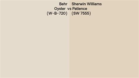 Behr Oyster W B Vs Sherwin Williams Patience Sw Side By