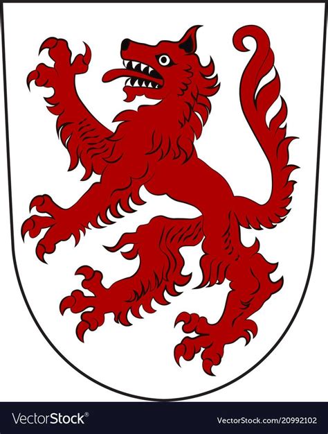 Coat Of Arms Of Passau City In Lower Bavaria City Vector Image City