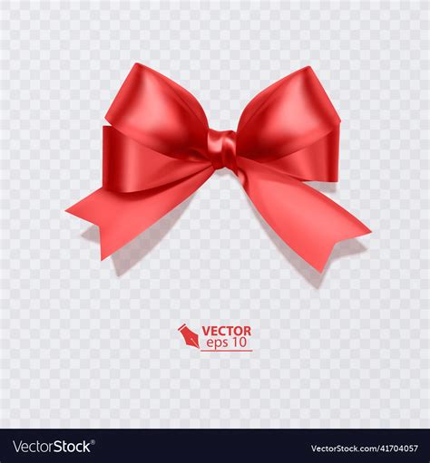 Shiny Red Satin Ribbon On White Background Vector Image